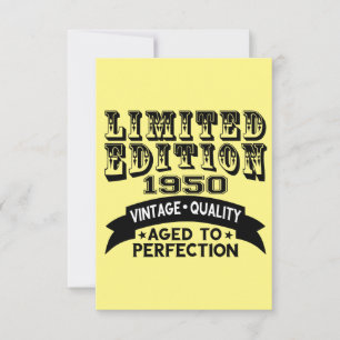 Funny 1950 Birthday Card Limited Edition