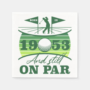 Funny 1953 Golfer 70th Birthday Napkin