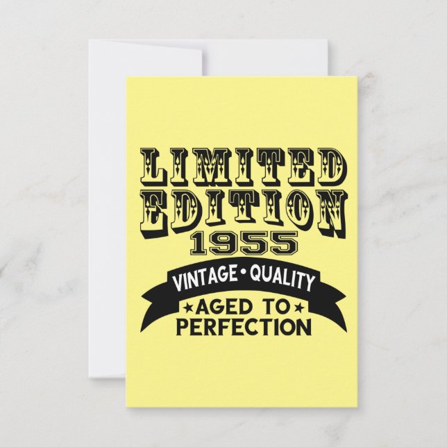 Funny 1955 Birthday Card Limited Edition (Front)