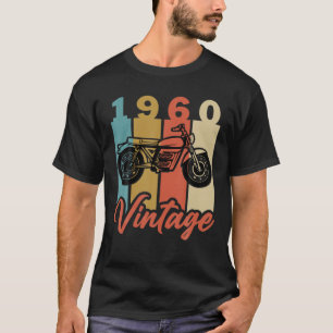 Funny 1960 Birth Year Vintage Retro Motorcycle Bir T-Shirt