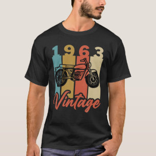 Funny 1963 Birth Year Vintage Retro Motorcycle Bir T-Shirt