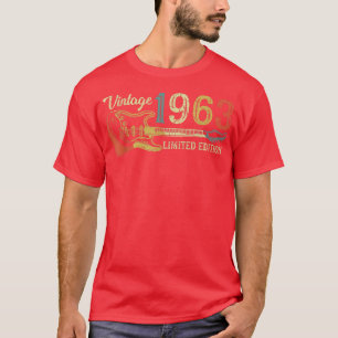 Funny 1963 birthday gift for men Guitar Lover 59th T-Shirt
