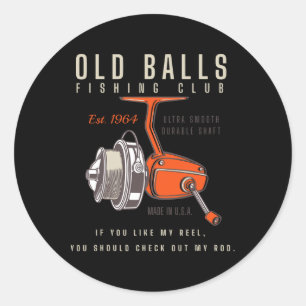 Funny 1964 Fishing Birthday Old Fart For Fisherman Classic Round Sticker