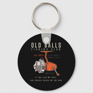 Funny 1974 Fishing Birthday Old Fart For Fisherman Key Ring