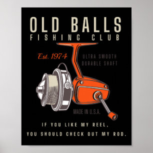 Funny 1974 Fishing Birthday Old Fart For Fisherman Poster