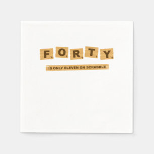 Funny 1980s 40 Years Old 40th Birthday Forty Is On Napkin