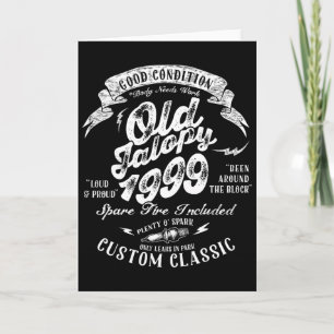 Funny 1999 Old Jalopy 250th Birthday Tee Clic Car Card