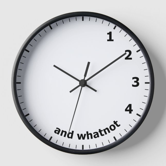 Funny 1 2 3 4 and whatnot Clock (Front)