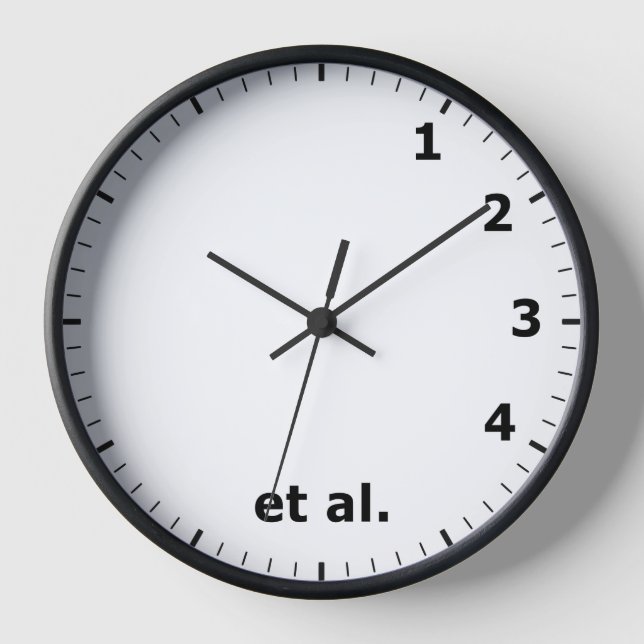 Funny 1 2 3 4 et al Clock - Science Research Lab (Front)