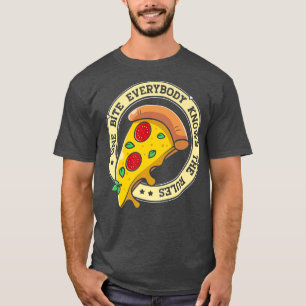 Funny 1 Pizza Everybody Knows The Rules Food Lover T-Shirt