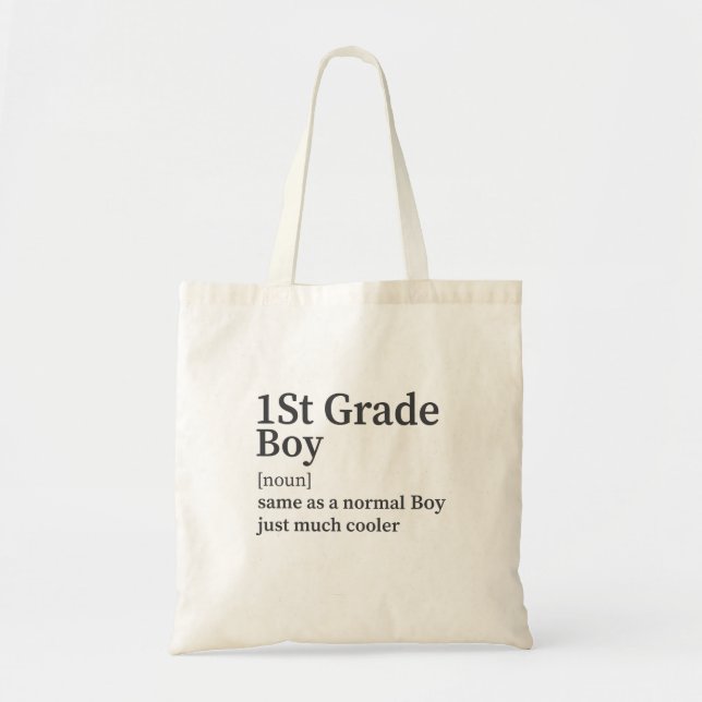 Funny 1st Grade Boy Definition 100 Days Of School Tote Bag (Front)