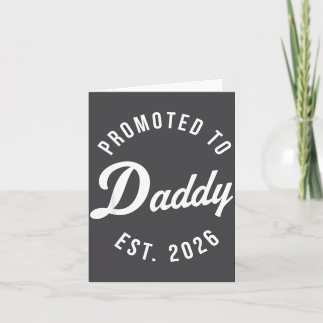 Funny 1st Time Dad Est 2026 New Dad New First Fath Card (Front)
