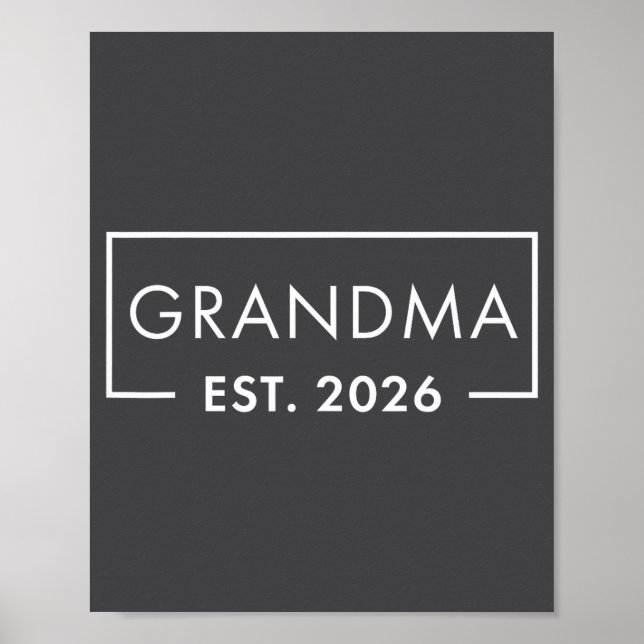 Funny 1st Time Grandma Est 2026 New Grandma  Poster (Front)