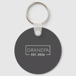 Funny 1st Time Grandpa Est 2026 New Grandpa  Key Ring