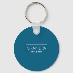 Funny 1st Time Grandpa Est 2026 New Grandpa  Key Ring