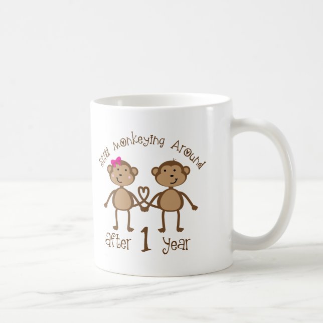 Funny 1st Wedding Anniversary Gifts Coffee Mug (Right)
