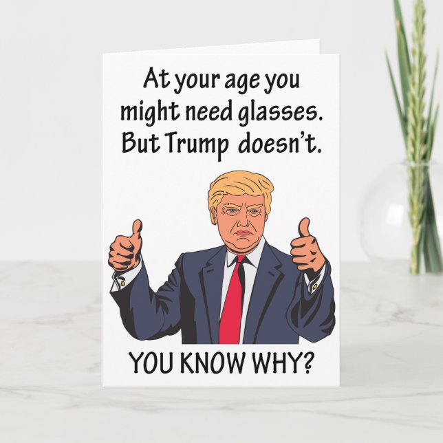 Funny 2020 Trump Vision Election Happy Birthday Card (Front)
