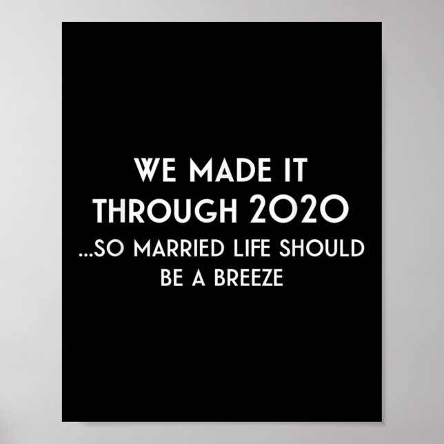 Funny 2020 Wedding Gift For Bride + Groom, Wedding Poster (Front)