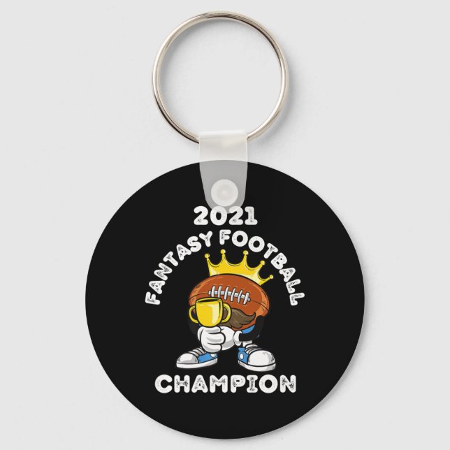 FUNNY 2021 FANTASY FOOTBALL CHAMPION FANTASY LEAGU KEY RING (Front)