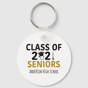 Funny 2021 Graduation Pandemic Humour Senior Key Ring