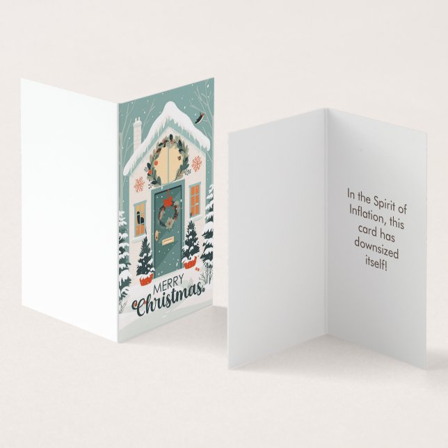 Funny 2023 Mini Christmas Card, Gag Gift Joke Business Card (Inside and Outside)