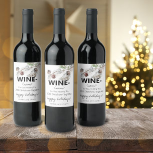 Funny 2023 Wine Glue Holding Us Together Greenery Wine Label