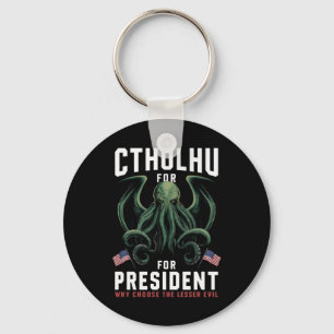 Funny 2024 Elections Cthulhu for President Key Ring