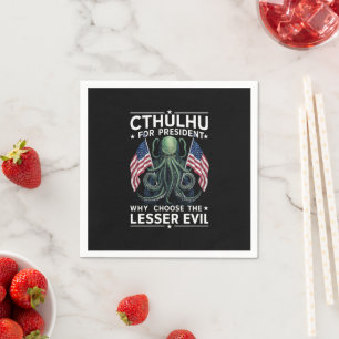 Funny 2024 Elections Cthulhu For President Napkin