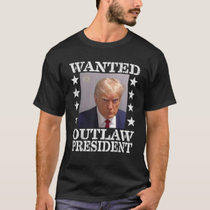 Funny 2024 Outlaw President Mugshot T Shirt