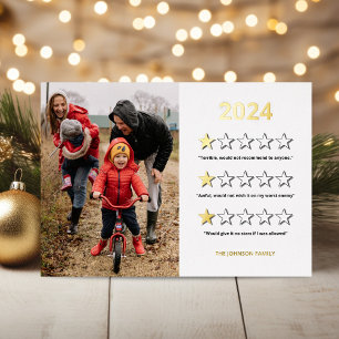 Funny 2024 Would Not Recommend Foil Holiday Card