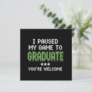 Funny 2025 Gamer Graduate Graduation Invitation