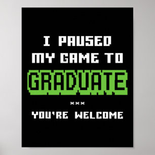 Funny 2025 Gamer Graduate Graduation Poster