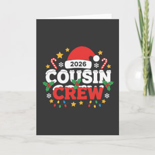 Funny 2026 Cousin Crew Kids Family Gathering Holiday Card