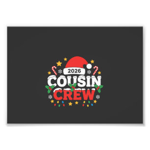 Funny 2026 Cousin Crew Kids Family Gathering Photo Print