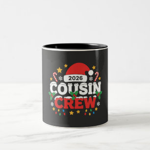Funny 2026 Cousin Crew Kids Family Gathering  Two-Tone Coffee Mug