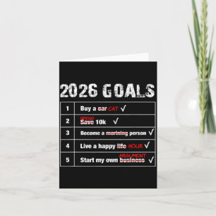 Funny 2026 Goals Hilarious New Year Sarcastic Card