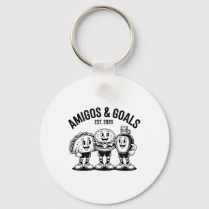 Funny 2026 Soccer Hosts Mexico Usa Canada Amigos G Key Ring