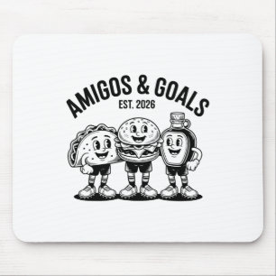 Funny 2026 Soccer Hosts Mexico Usa Canada Amigos G Mouse Pad
