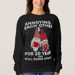 Funny 20 Years Christmas Gnomes Couple Marriage An Sweatshirt