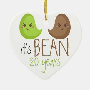 Funny 20 Years Married Ceramic Ornament