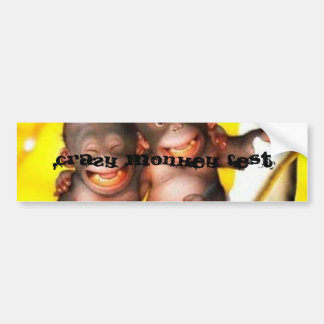 funny%20monkey, Crazy Monkey Fest Bumper Sticker