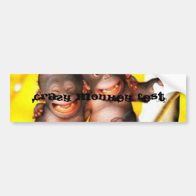 funny%20monkey, Crazy Monkey Fest Bumper Sticker (Front)
