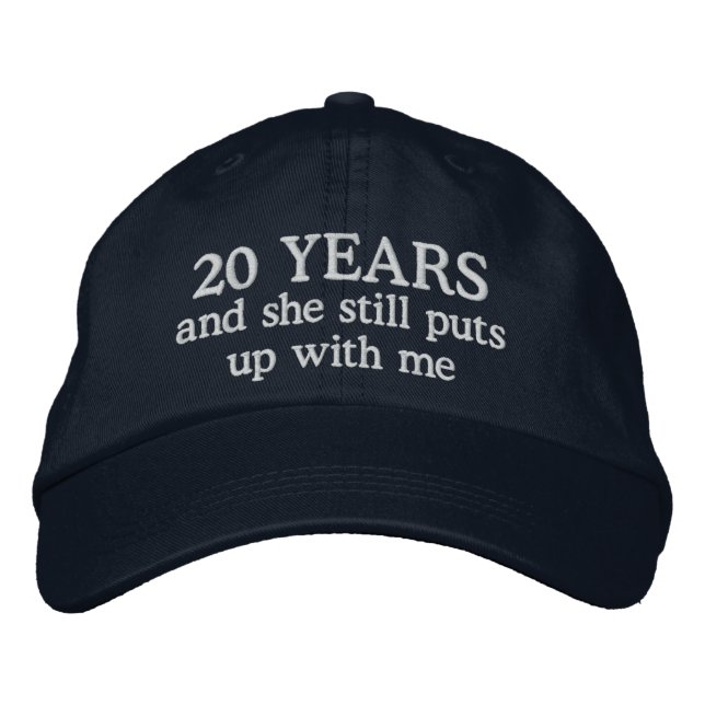 Funny 20th Anniversary Mens Hat Gift Cap (Front)