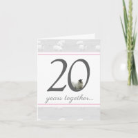Funny 20th China Wedding Anniversary sheep card