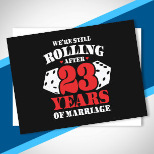 Funny 23rd Anniversary Couples Married 23 Years Postcard