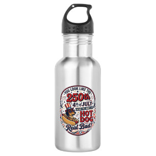 Funny 250th 4th of July Hot Dog Dachshund 532 Ml Water Bottle