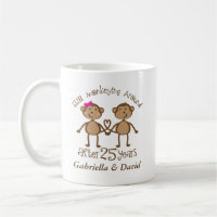 Funny 25th Wedding Anniversary His Hers Mugs
