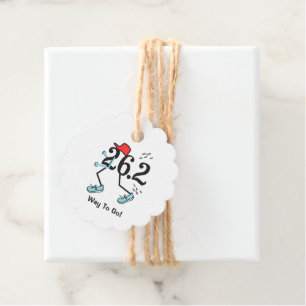 Funny 26.2 Marathoner © Way to Go Marathon Runner Favour Tags
