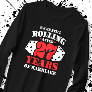 Funny 27th Anniversary Couples Married 27 Years T-Shirt
