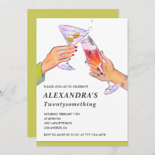 Funny 27th birthday Party invitations Cocktail